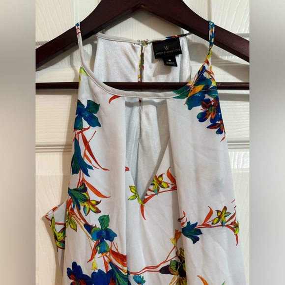 White floral dress by Worthington with pockets - Picture 4 of 8